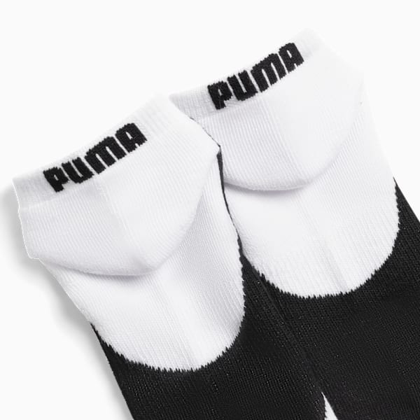 Chaussettes basses mi-tissu bouclette Femme (6 paires), WHITE / BLACK, extralarge